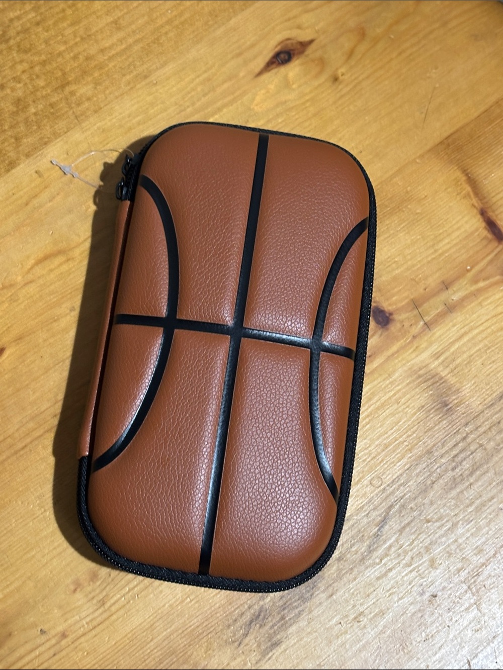 Pen Gear Hard Basketball Pencil Case NWOT